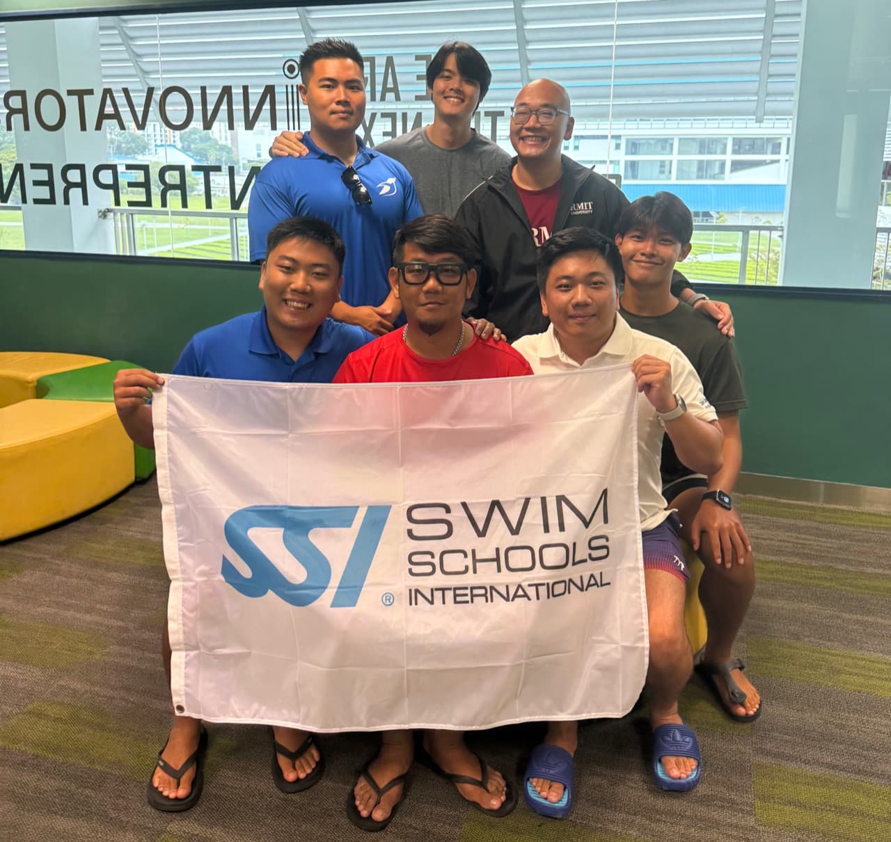 Remus Teo with SSI Swim Teacher course participants